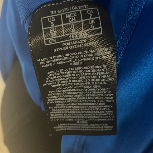 Royal Blue GUESS Spaghetti Strap Zip Up Dress XS $45 - Picture 7 of 8